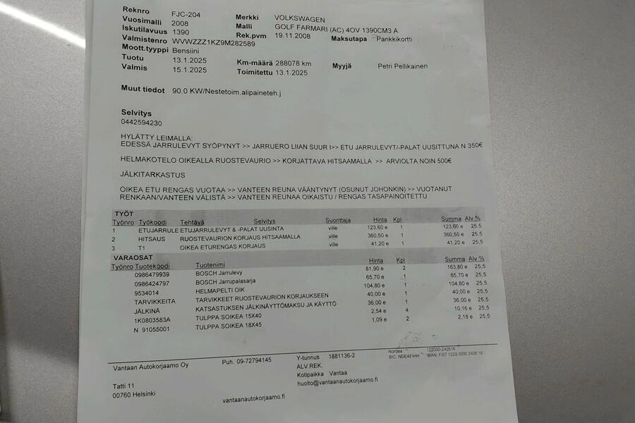 Volkswagen Golf vaihtoauto