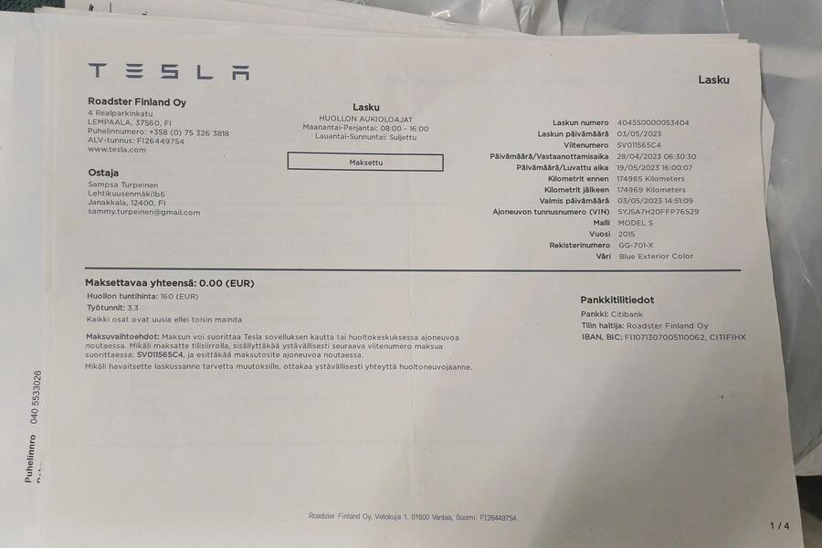 Tesla Model S vaihtoauto