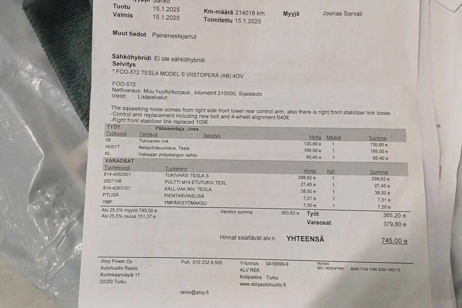 Tesla Model S vaihtoauto