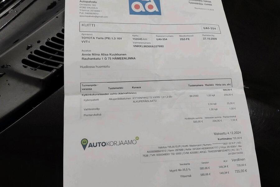 Toyota Yaris vaihtoauto