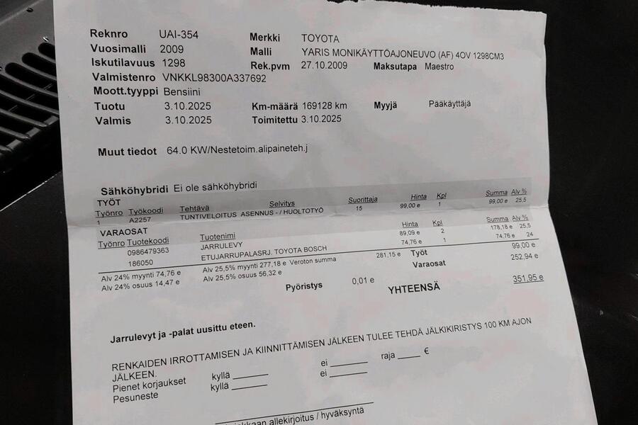 Toyota Yaris vaihtoauto