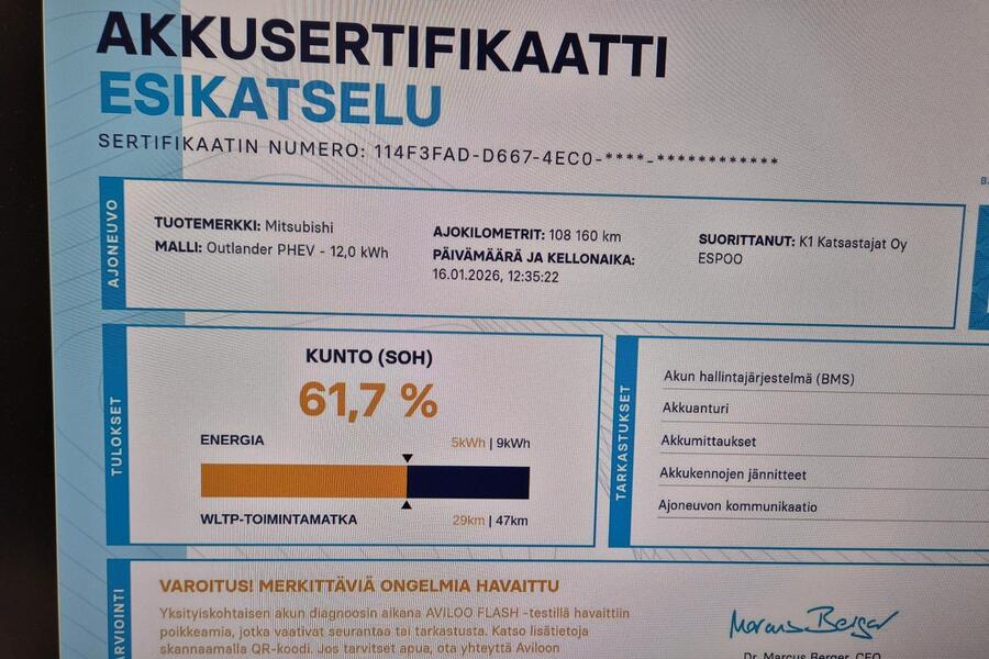 Mitsubishi Outlander PHEV vaihtoauto