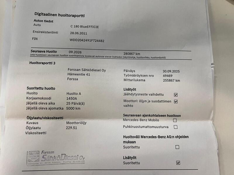 Mercedes-Benz C vaihtoauto