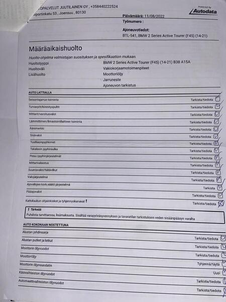 BMW 218 vaihtoauto