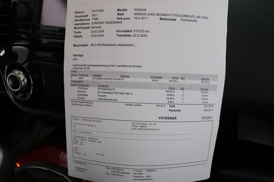 Nissan Juke vaihtoauto