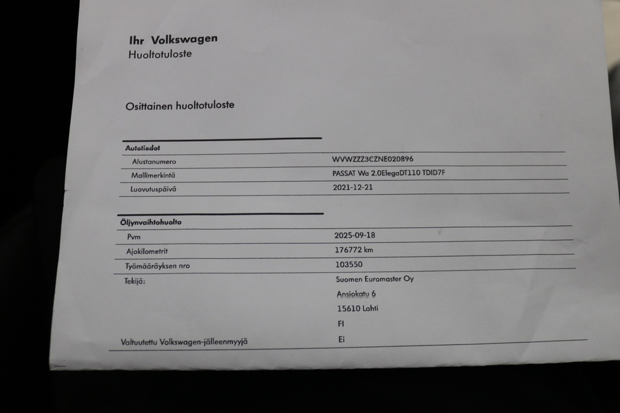 Volkswagen Passat vaihtoauto