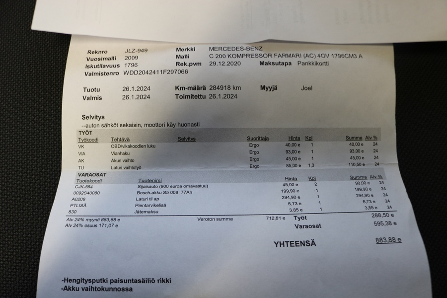 Mercedes-Benz C vaihtoauto