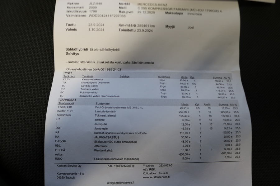 Mercedes-Benz C vaihtoauto