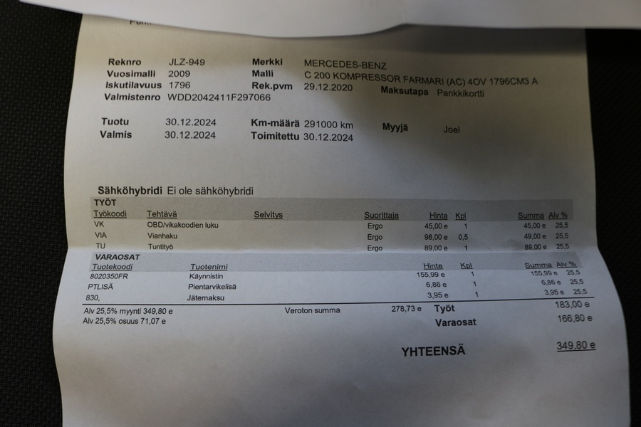 Mercedes-Benz C vaihtoauto