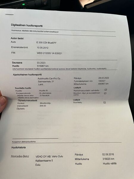 Mercedes-Benz E vaihtoauto