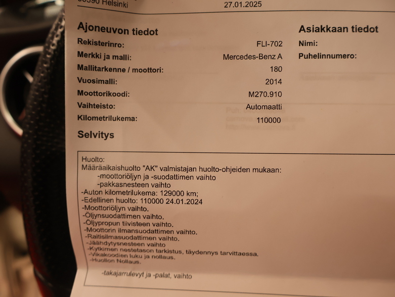 Mercedes-Benz A vaihtoauto