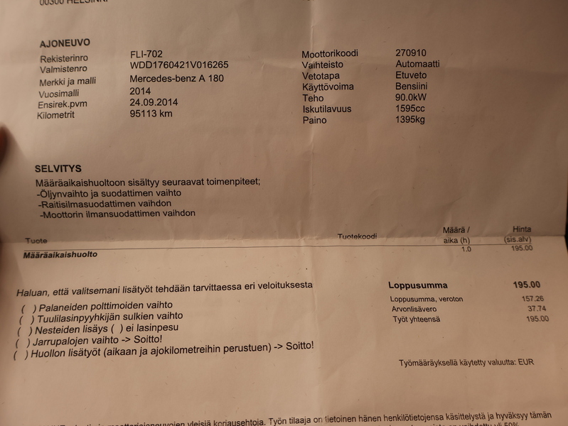 Mercedes-Benz A vaihtoauto