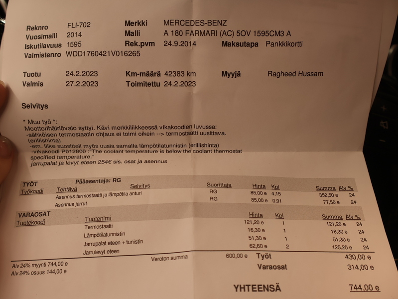 Mercedes-Benz A vaihtoauto