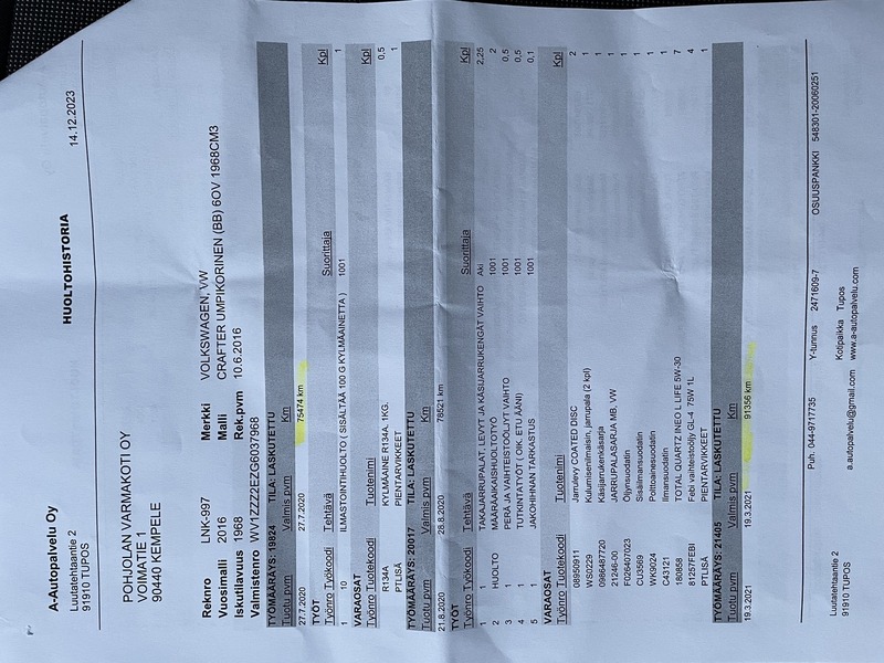 Volkswagen Crafter vaihtoauto