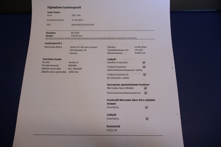 Mercedes-Benz EQE vaihtoauto