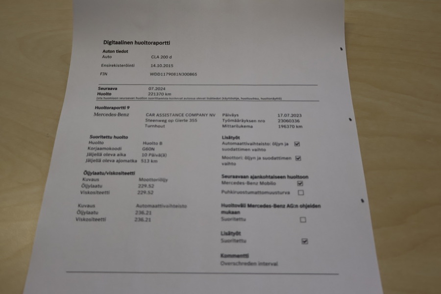 Mercedes-Benz CLA-sarja vaihtoauto