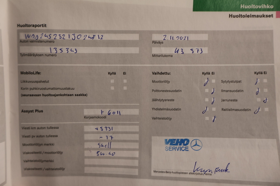 Mercedes-Benz B vaihtoauto