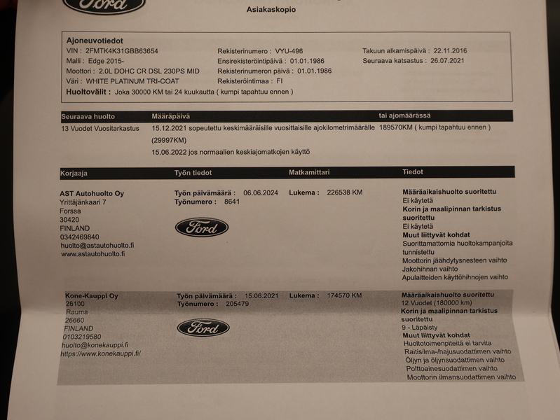 Ford Edge vaihtoauto