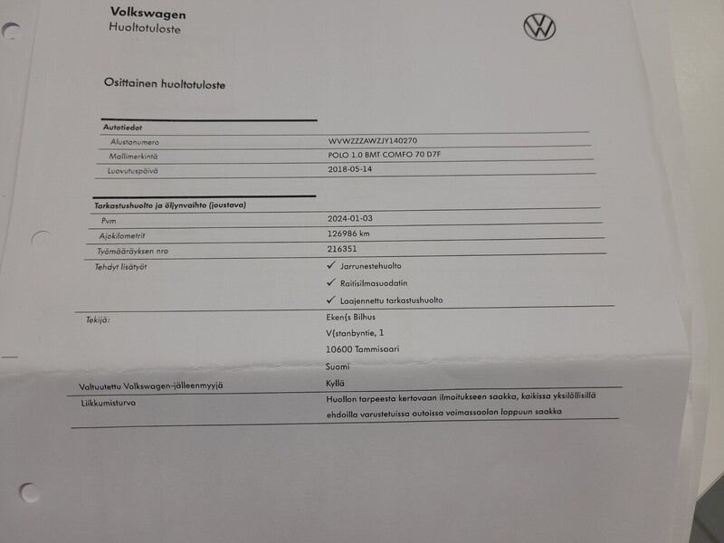 Volkswagen Polo vaihtoauto