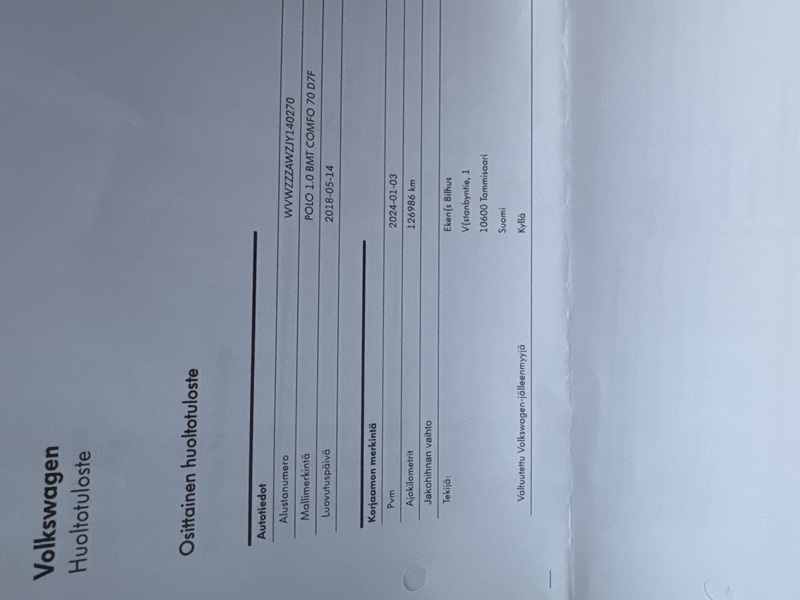 Volkswagen Polo vaihtoauto