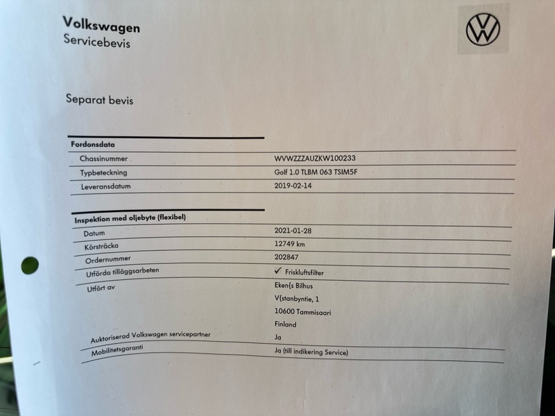 Volkswagen Golf vaihtoauto