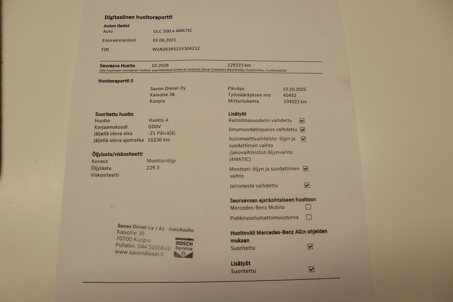 Mercedes-Benz GLC vaihtoauto