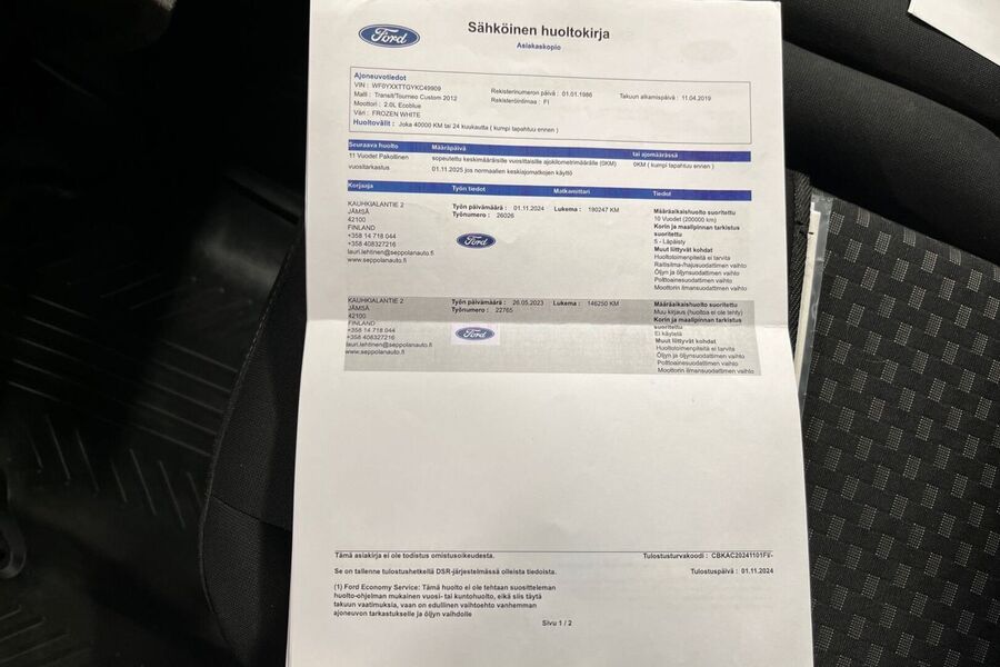 Ford Transit Custom vaihtoauto