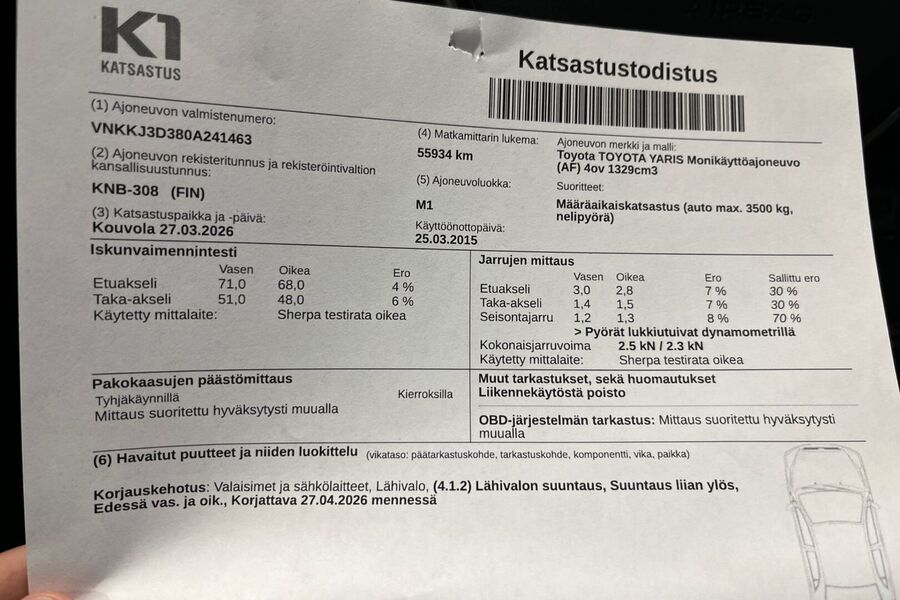 Toyota Yaris vaihtoauto