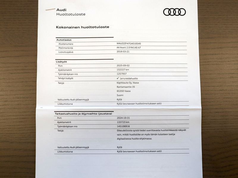 Audi A4 vaihtoauto