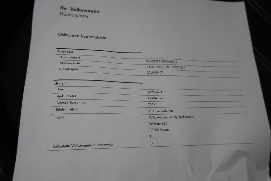 Volkswagen T-Roc vaihtoauto