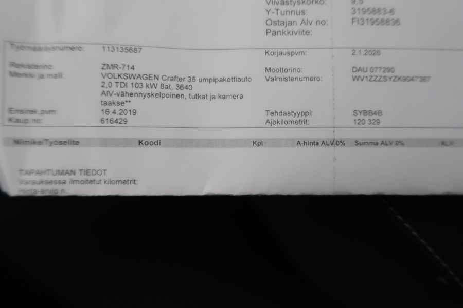 Volkswagen Crafter vaihtoauto