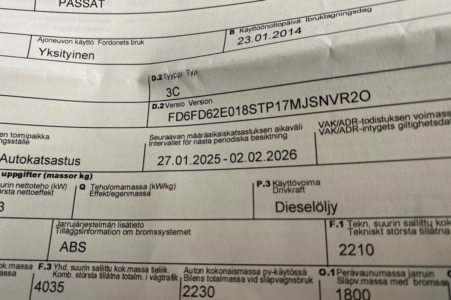 Volkswagen Passat vaihtoauto