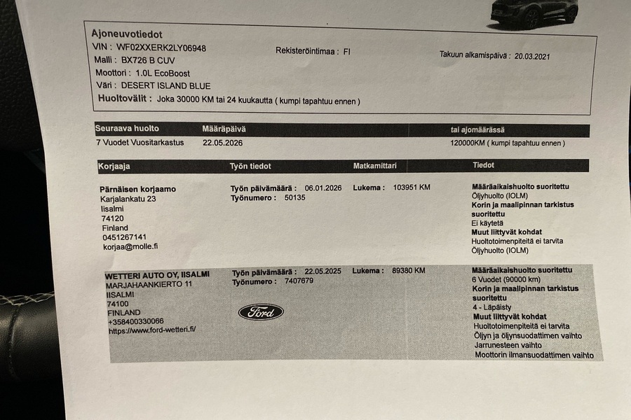 Ford Puma vaihtoauto