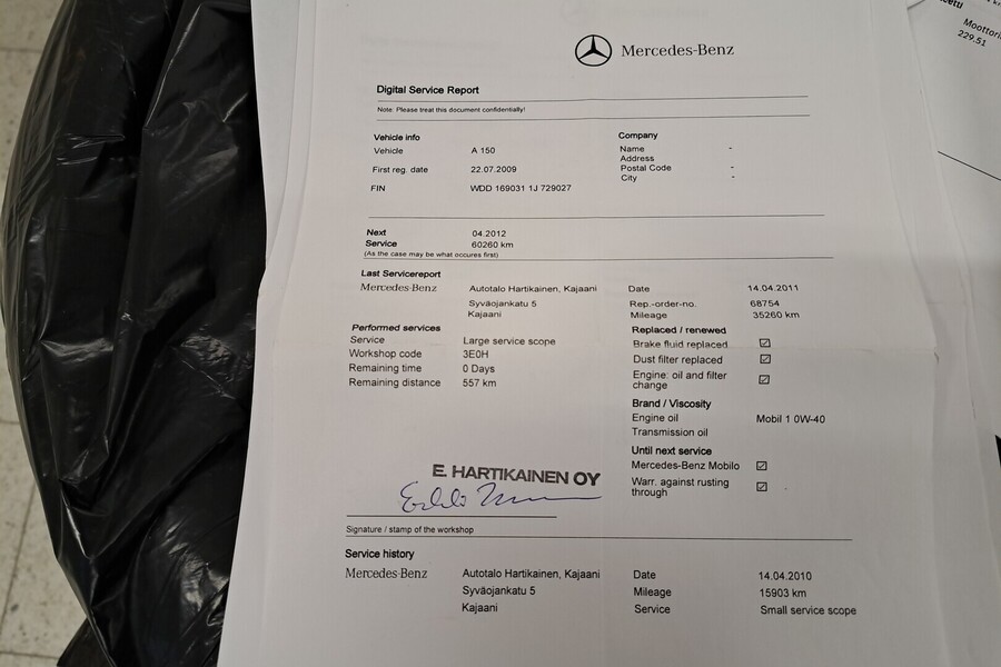 Mercedes-Benz A vaihtoauto