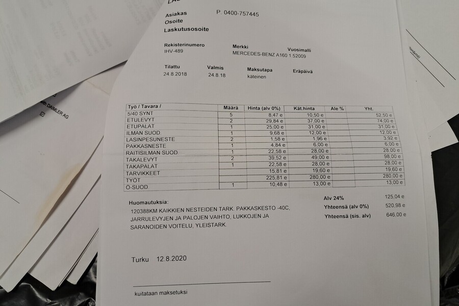 Mercedes-Benz A vaihtoauto