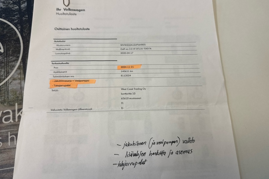 Volkswagen Golf vaihtoauto