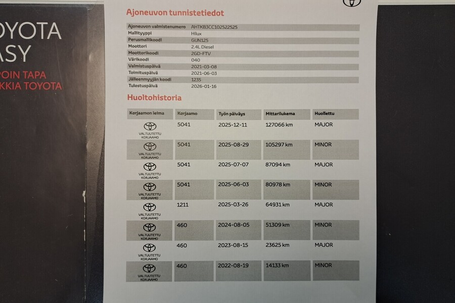 Toyota Hilux vaihtoauto
