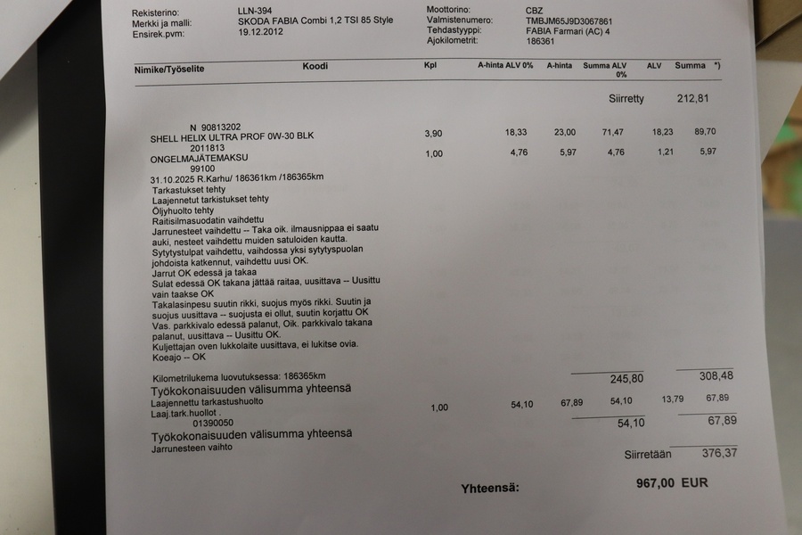 Skoda Fabia vaihtoauto