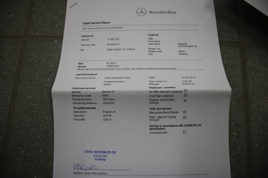 Mercedes-Benz C vaihtoauto