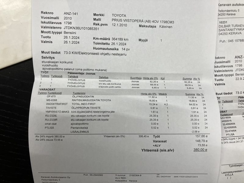 Toyota Prius vaihtoauto