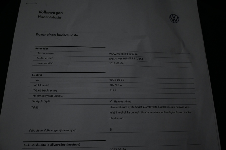 Volkswagen Passat vaihtoauto