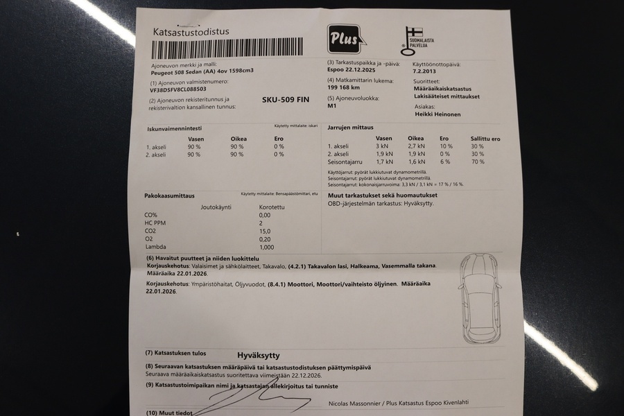 Peugeot 508 vaihtoauto