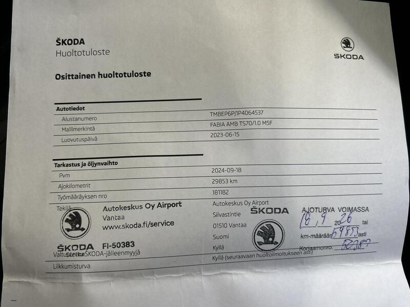 Skoda Fabia vaihtoauto