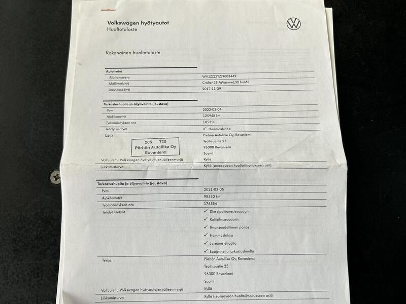 Volkswagen Crafter vaihtoauto