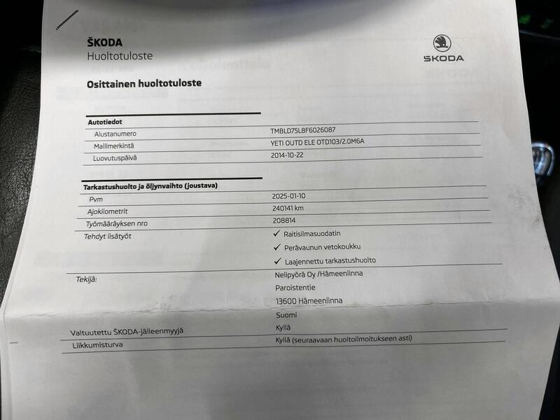 Skoda Yeti vaihtoauto