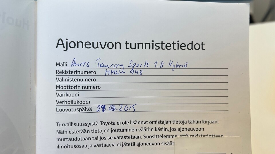 Toyota Auris vaihtoauto