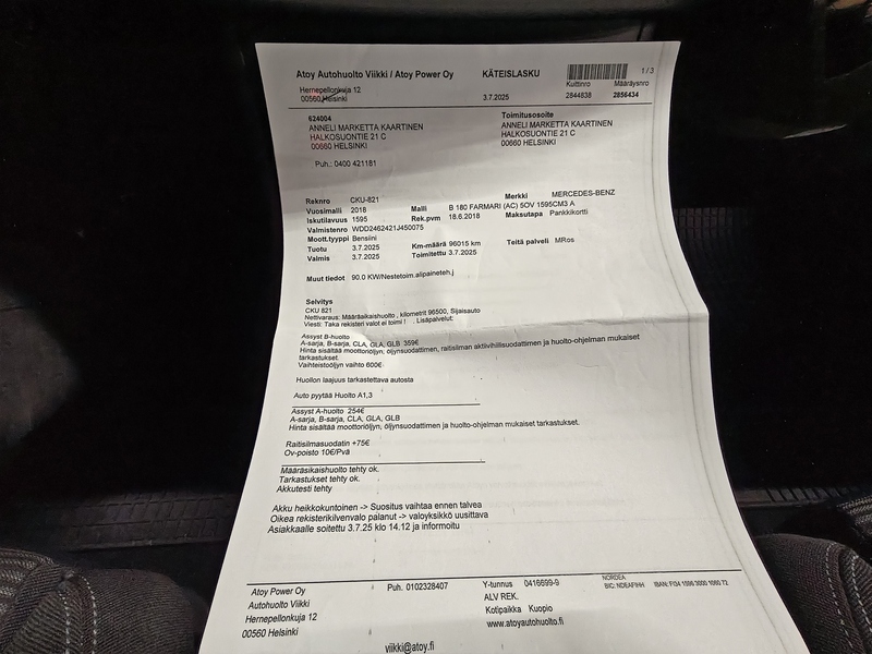 Mercedes-Benz B vaihtoauto