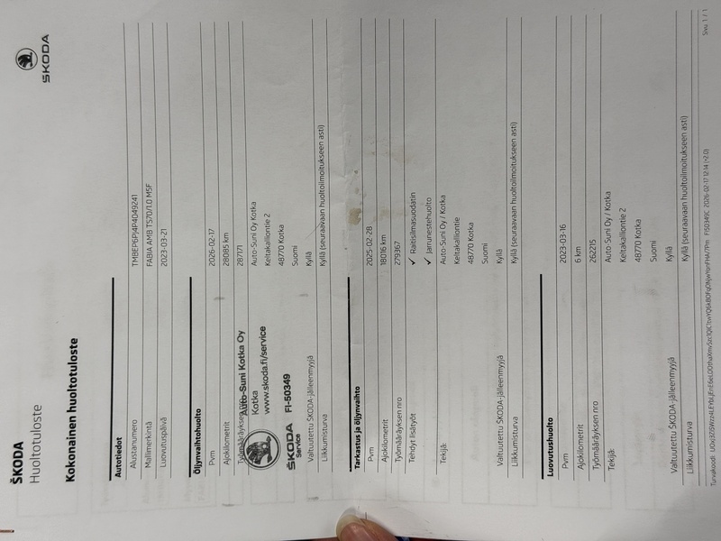 Skoda Fabia vaihtoauto