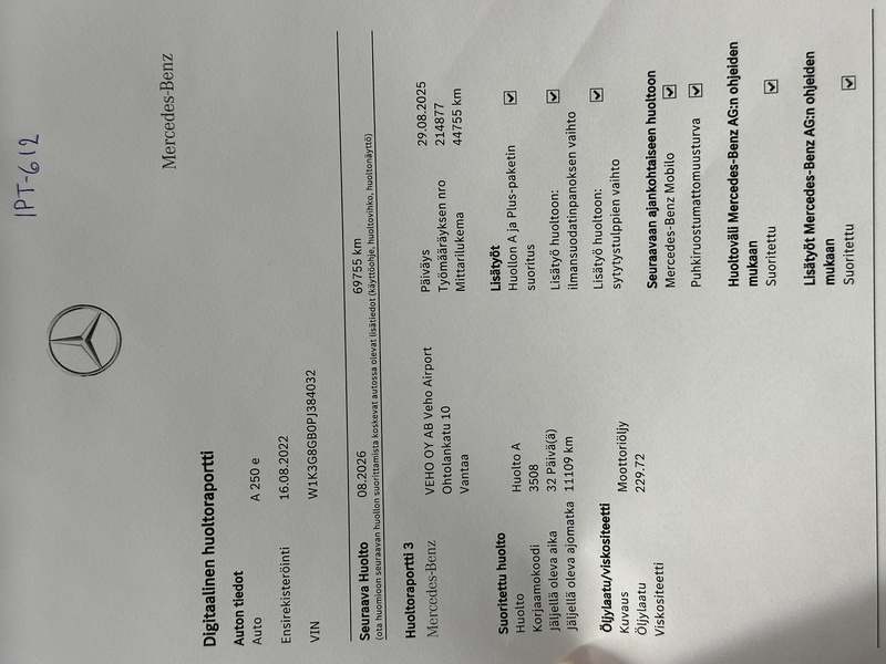 Mercedes-Benz A vaihtoauto