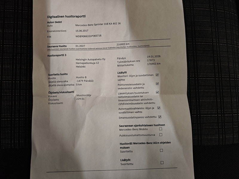 Mercedes-Benz Sprinter vaihtoauto